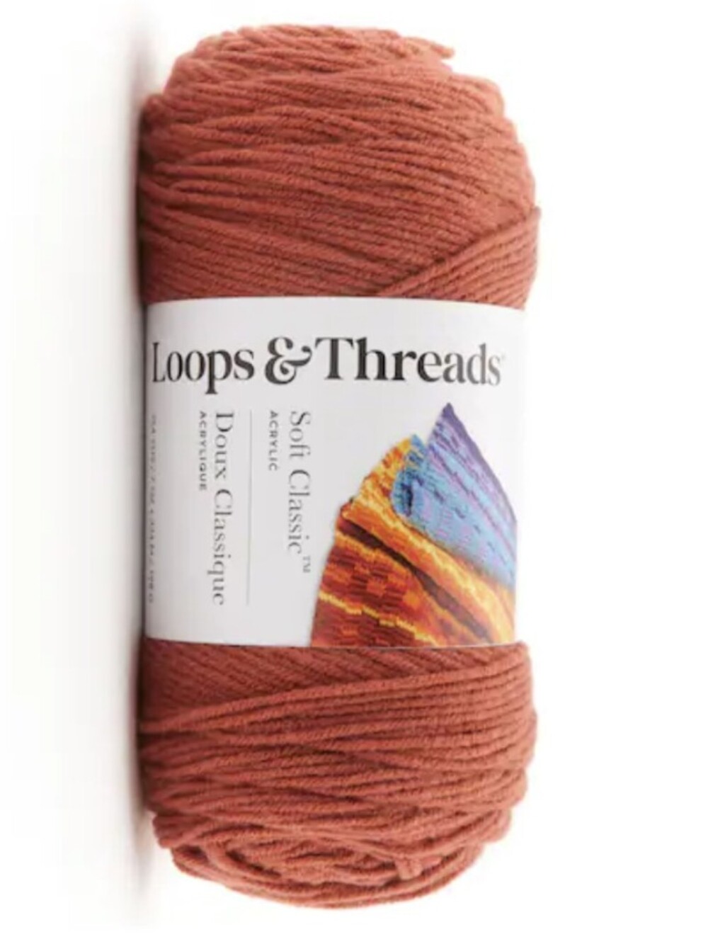 Soft Classic Solid Yarn by Loops & Threads Colour -Clay 1 skien 198 g Acrylic